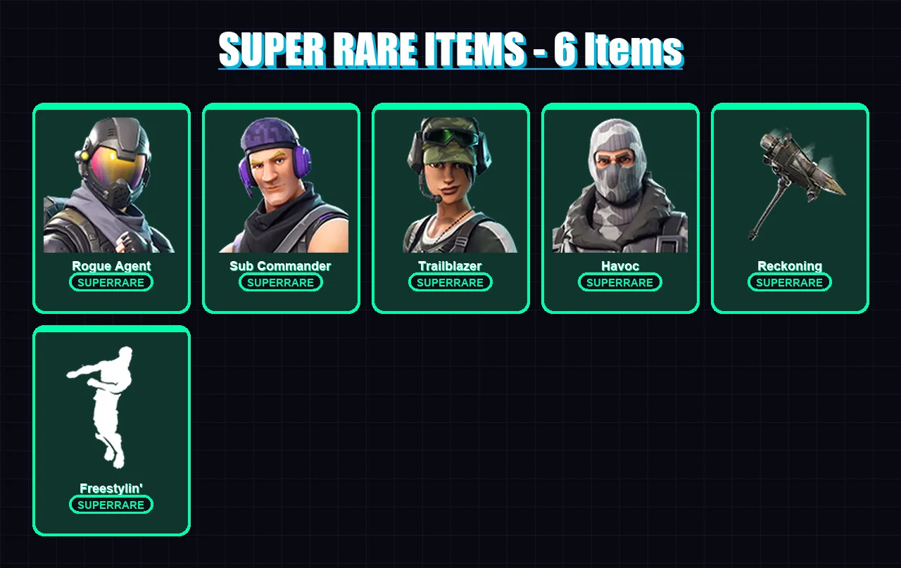 [PC/XBOX/PSN] | Rogue Agent | Sub Commander | Trailblazer | Havoc | Carbide | 14 skin | 14 pickaxe | 10 emote | 12 glider | Lv193 — Fortnite account