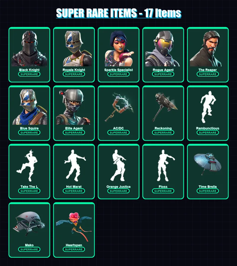 [PS4/PS5/XBOX/PC] | Black Knight | Royale Knight | Sparkle Specialist | 64 skin | Lv1212