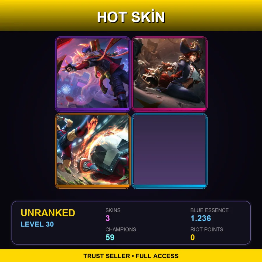 LAS | Lv30 | Unranked | 3 Skin | 59 Champ