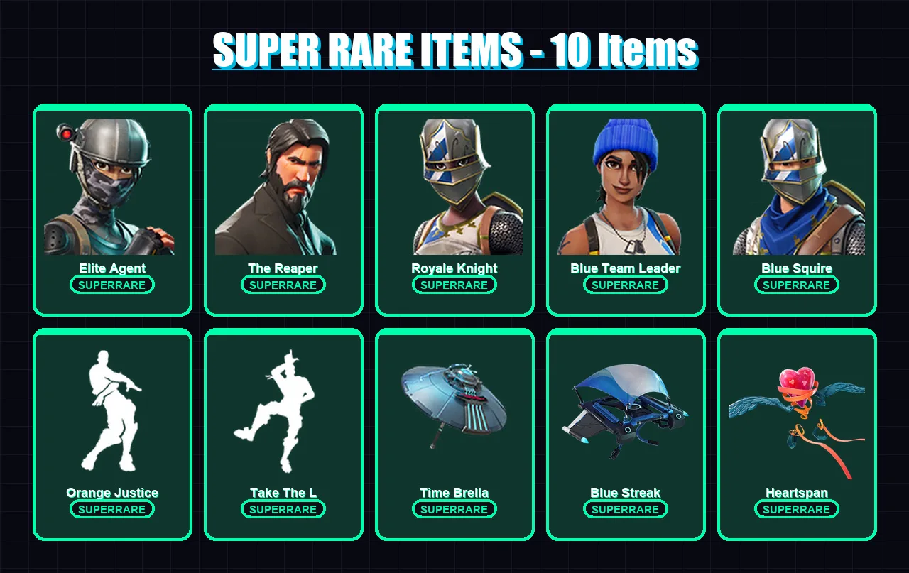 [PC/XBOX/PSN] | Elite Agent | The Reaper | Royale Knight | Blue Team Leader | Blue Squire | 32 skin | 53 pickaxe | 54 emote | 66 glider | Lv942