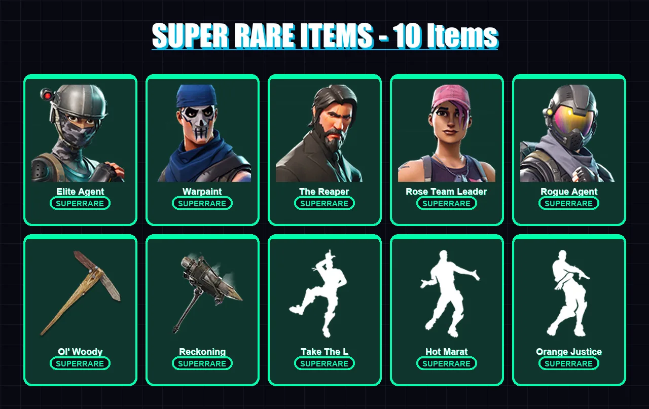 [SWITCH/XBOX/PSN/PC] | Elite Agent | Warpaint | The Reaper | Rose Team Leader | Rogue Agent | 40 skin | 24 pickaxe | 43 emote | 35 glider | Lv534