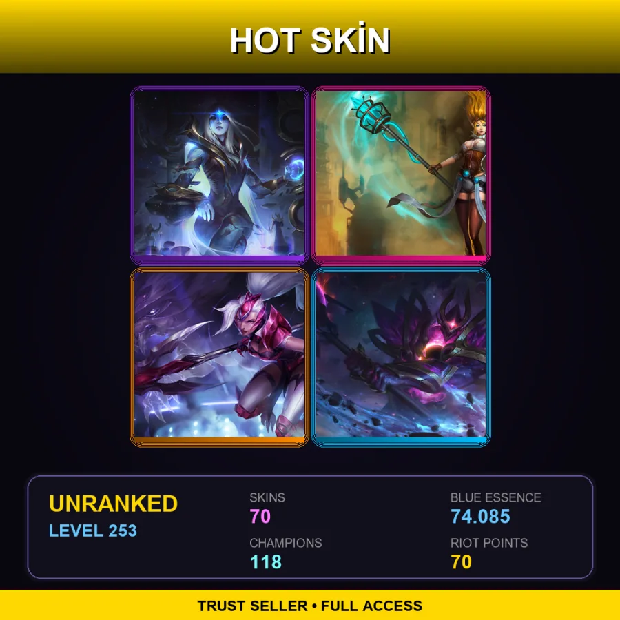 EUW | Lv253 | Unranked | 70 Skin | 118 Champ — Superb Villain Veigar