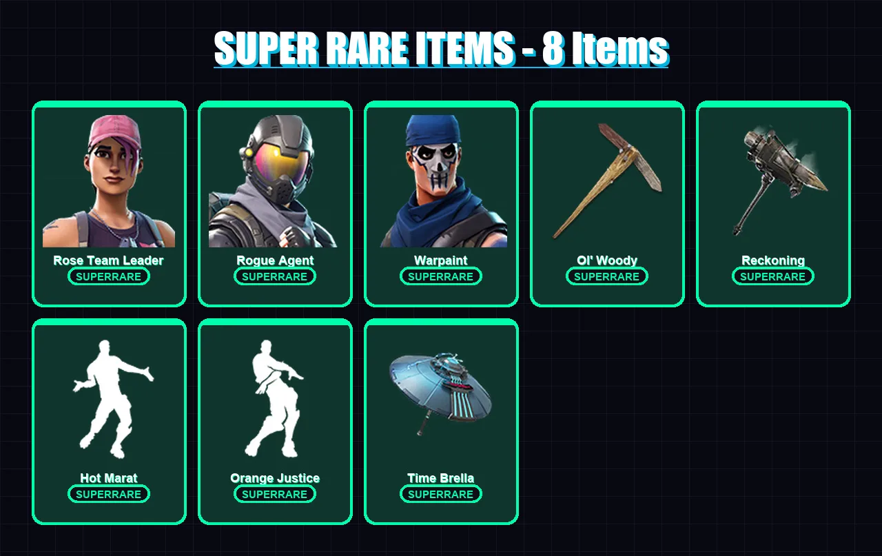 [PC/XBOX/PSN] | Rose Team Leader | Rogue Agent | Warpaint | Mandalorian | Spectra Knight | 116 skin | 124 pickaxe | 110 emote | 117 glider | Lv1364 — Fortnite account