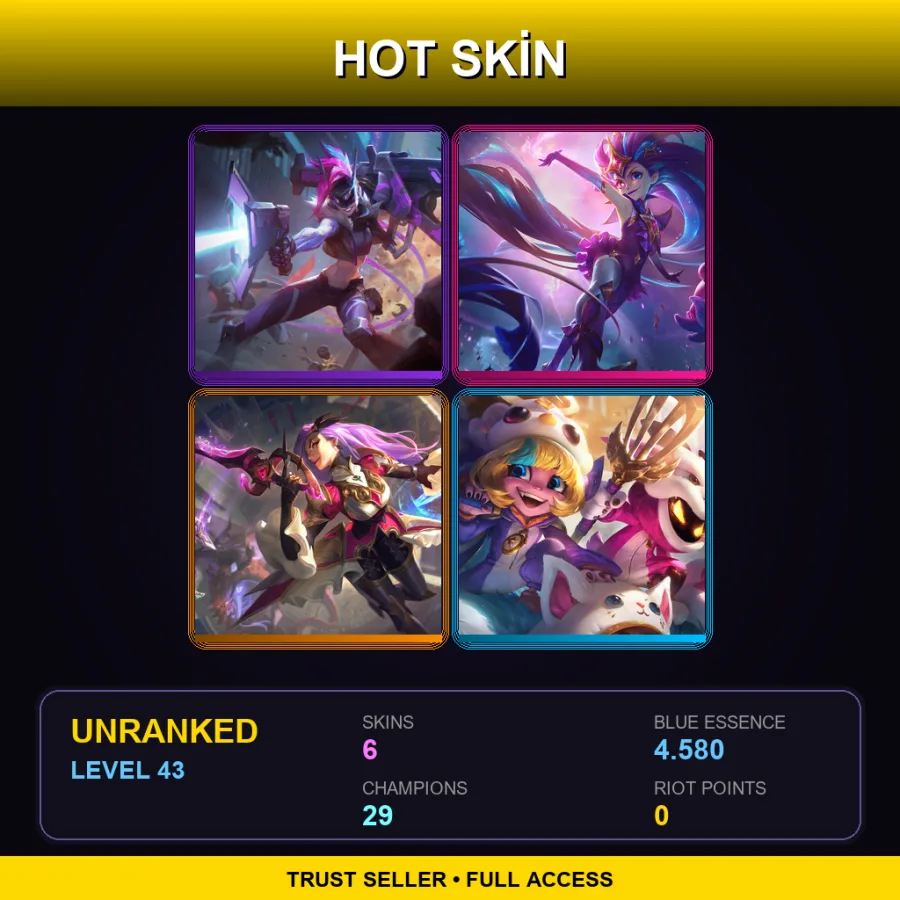 LAS | Lv43 | Unranked | 6 Skin | 29 Champ
