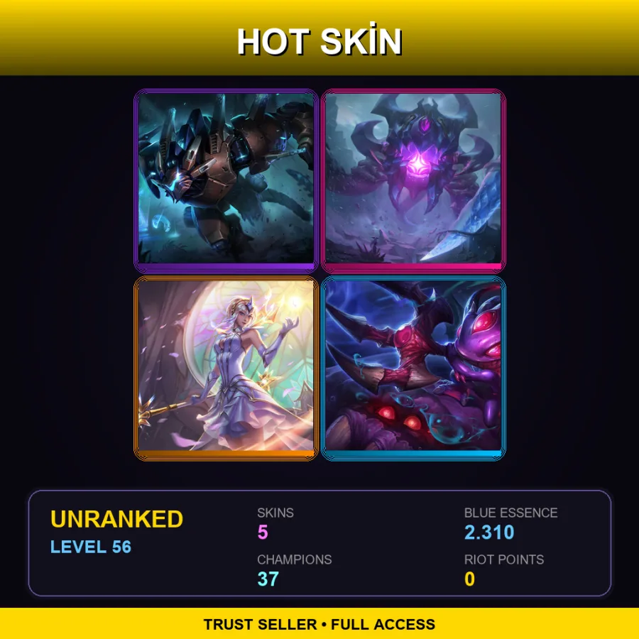 TR | Lv56 | Unranked | 5 Skin | 37 Champ — Void Fizz