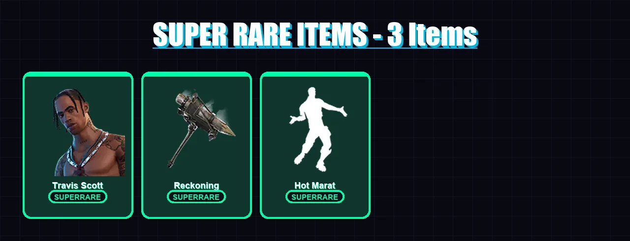 [PC/PSN] | Travis Scott | Fade | Midas | Calamity | Mandalorian | 90 skin | 129 pickaxe | 115 emote | 96 glider | Lv1565