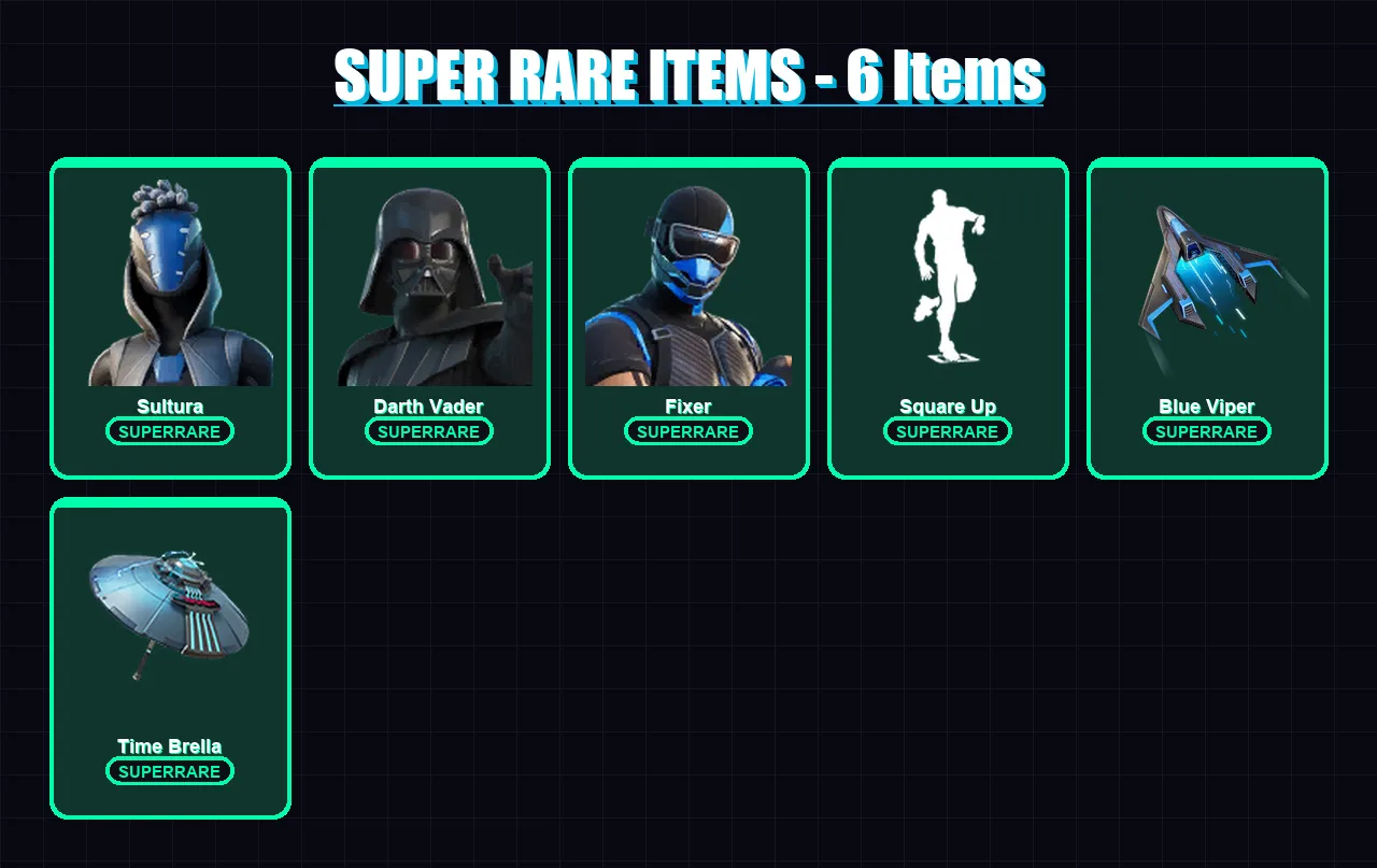 [PS4/PS5/XBOX/PC] | Sultura | Darth Vader | Fixer | Ronin | Snap | 30 skin | 66 pickaxe | 35 emote | 55 glider | Lv751