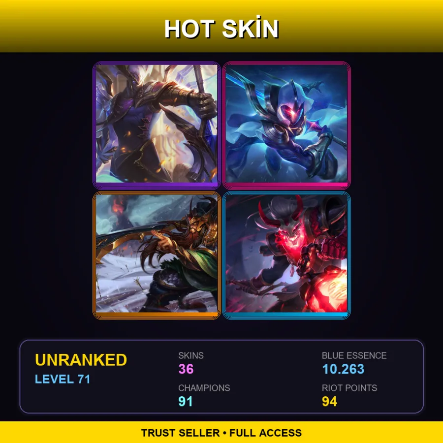 EUNE | Lv71 | Unranked | 36 Skin | 91 Champ — Augmented Singed