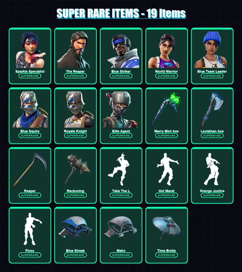 [PC/XBOX/PSN] | Sparkle Specialist | The Reaper | Blue Striker | 146 skin | Lv2864 — Fortnite account