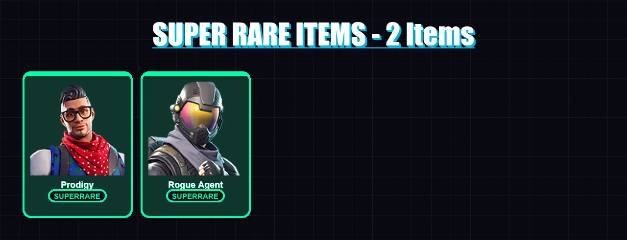[PC/XBOX/PSN] | Prodigy | Rogue Agent | Blackheart | Blaze | Fade | 47 skin | 45 pickaxe | 53 emote | 53 glider | Lv676