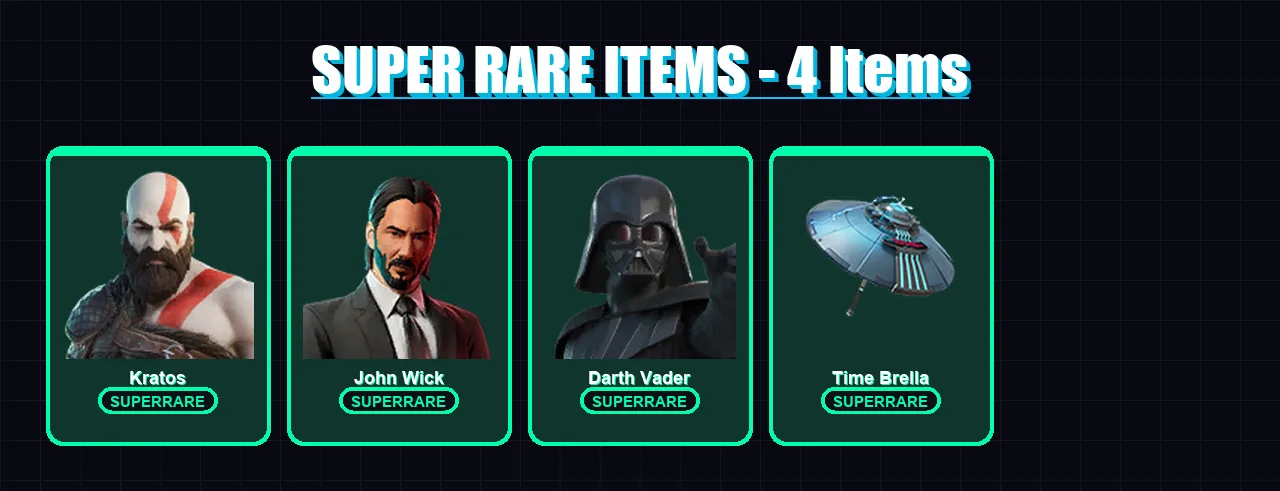 [PC/XBOX/PSN] | Kratos | John Wick | Darth Vader | Twyn | Malik | 250 skin | 253 pickaxe | 194 emote | 203 glider | Lv3748