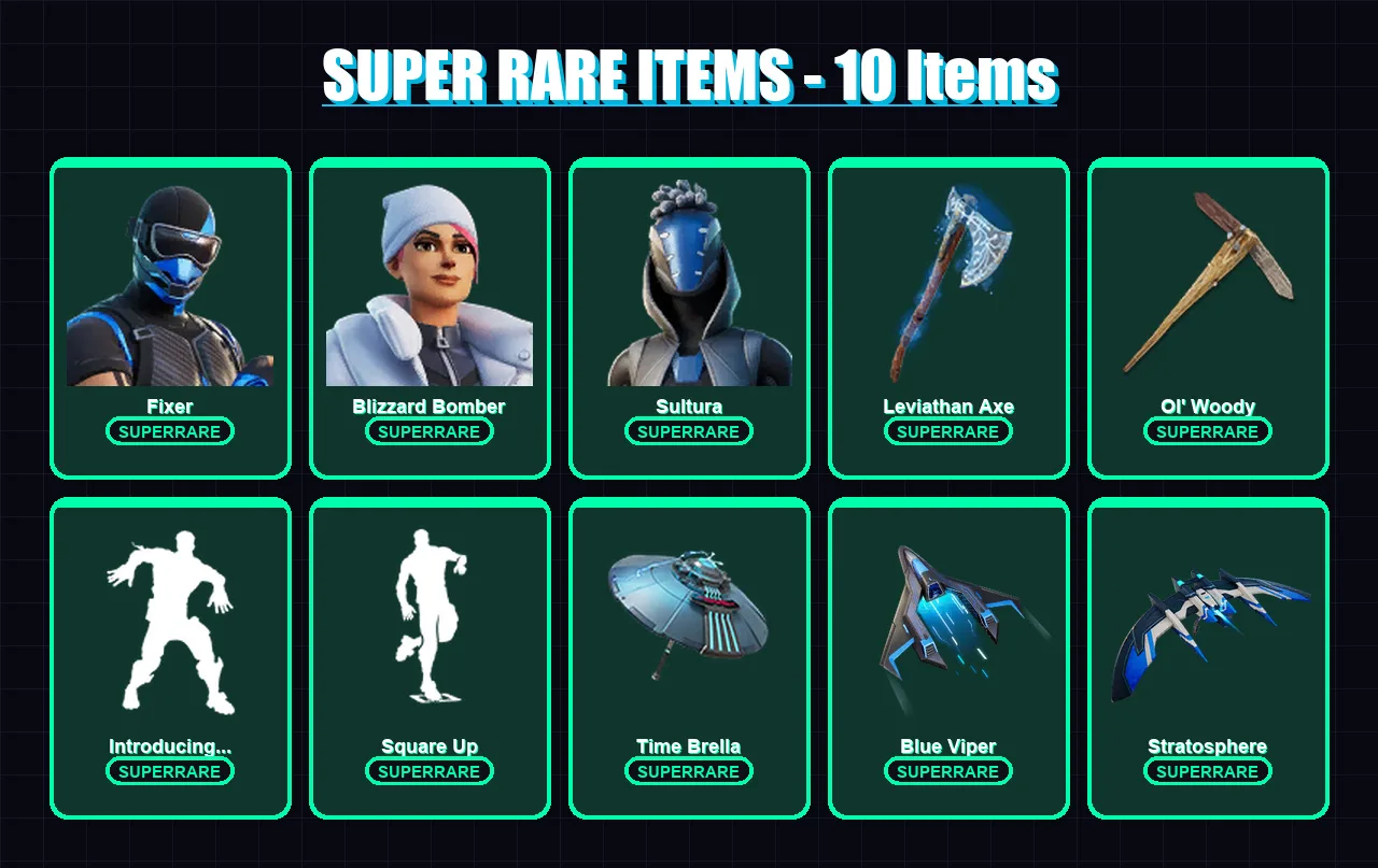 [PS4/PS5/XBOX/PC] | Fixer | Blizzard Bomber | Sultura | Gear Specialist Maya | Midas | 53 skin | 53 pickaxe | 52 emote | 50 glider | Lv797