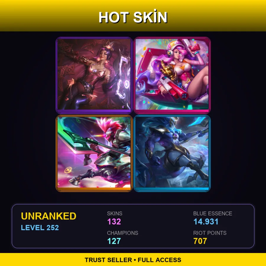 EUNE | Lv252 | Unranked | 132 Skin | 127 Champ