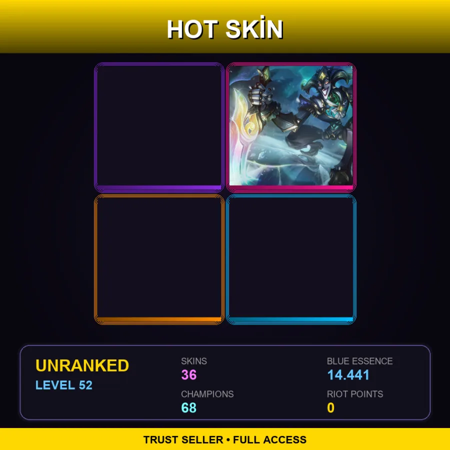 LAS | Lv52 | Unranked | 36 Skin | 68 Champ