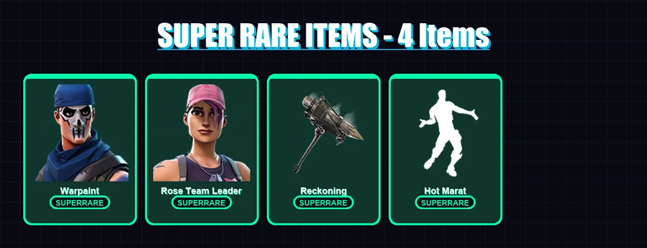 [SWITCH/XBOX/PC] | Warpaint | Rose Team Leader | Ragnarok | Zenith | Rox | 67 skin | 58 pickaxe | 67 emote | 57 glider | Lv704