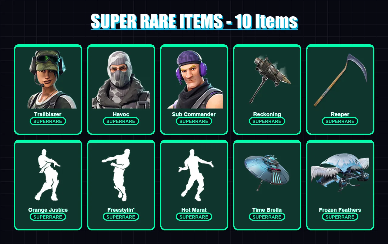 [PC/XBOX] | Trailblazer | Havoc | Sub Commander | Love Ranger | Blackheart | 70 skin | 55 pickaxe | 66 emote | 58 glider | Lv866 — Fortnite account