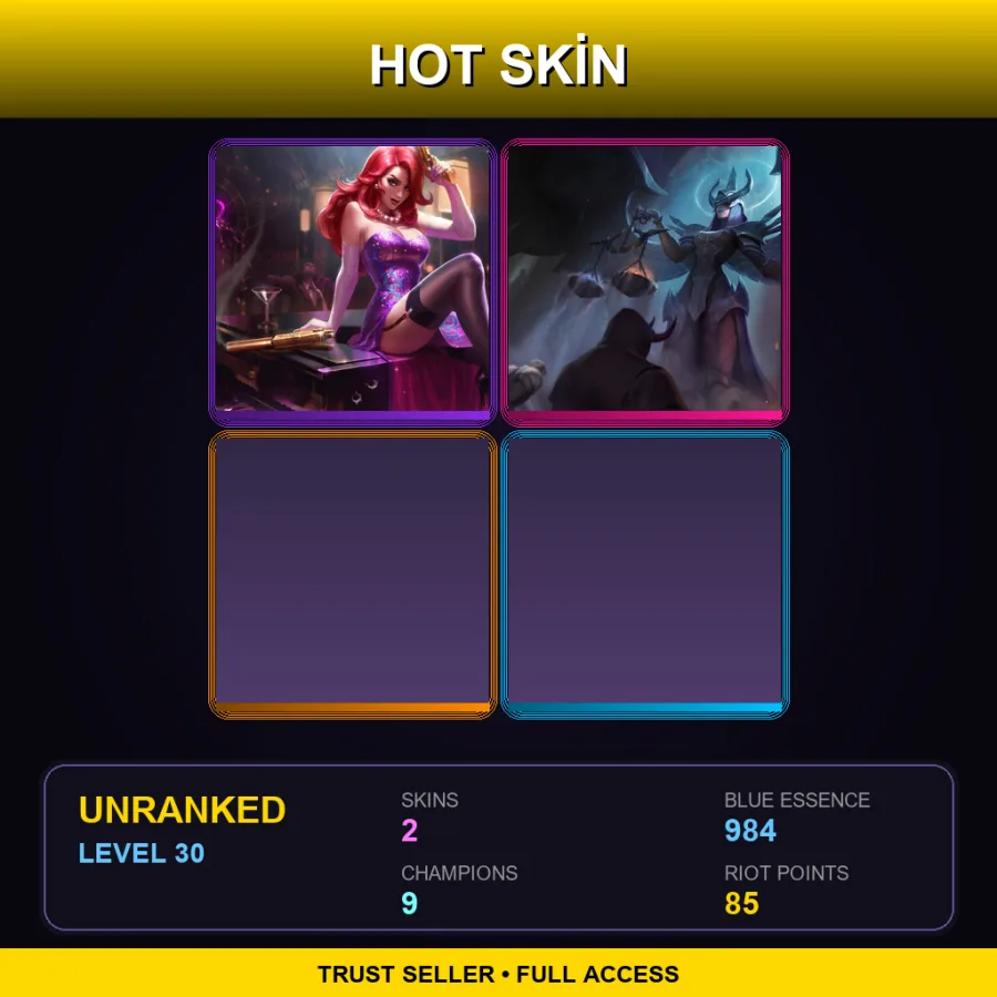 EUNE | Lv30 | Unranked | 2 Skin | 9 Champ