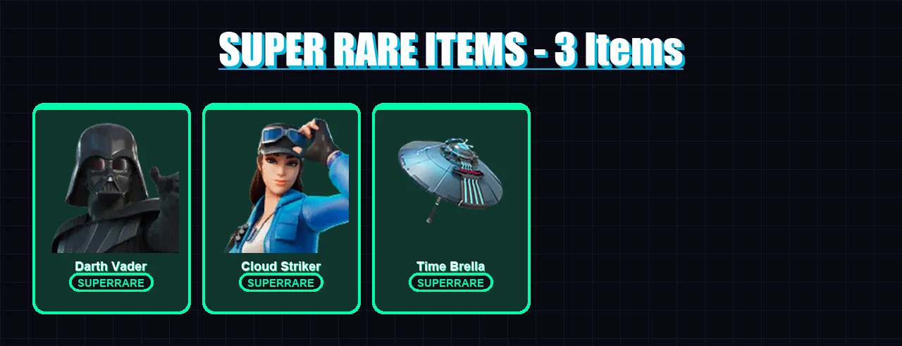 [PC/XBOX] | Darth Vader | Cloud Striker | Mandalorian | Torin | The Imagined | 64 skin | 93 pickaxe | 59 emote | 78 glider | Lv1549