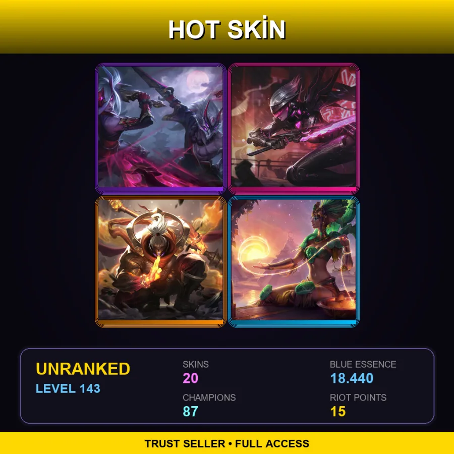 LAN | Lv143 | Unranked | 20 Skin | 87 Champ — Nutcracko