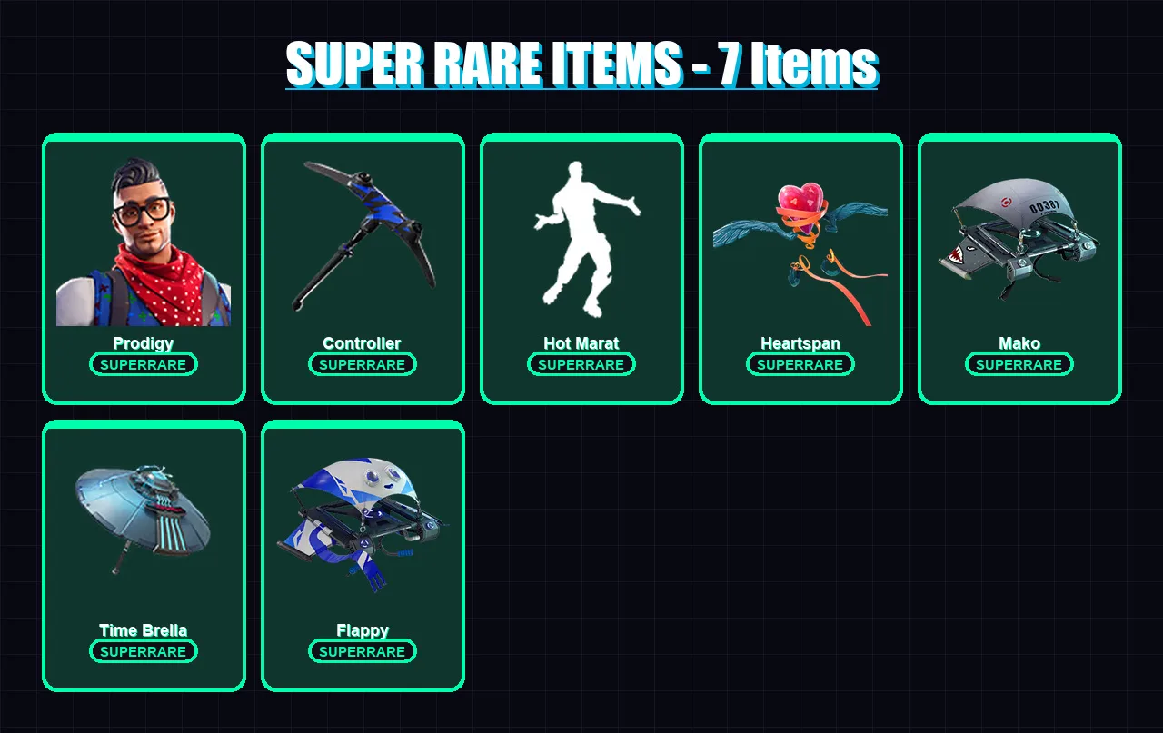 [PS4/PS5/XBOX/PC] | Prodigy | Hybrid | Blackheart | Slayer Juice WRLD | Marshmello | 6 skin | 15 pickaxe | 17 emote | 23 glider | Lv279