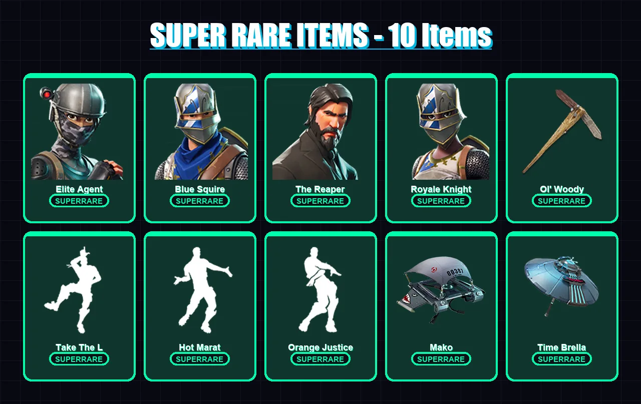 [PC/XBOX/PSN] | Elite Agent | Blue Squire | The Reaper | Royale Knight | Omega | 103 skin | 98 pickaxe | 97 emote | 109 glider | Lv1424