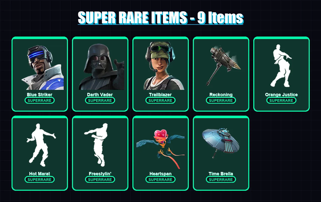 [PS4/PS5/XBOX/PC] | Blue Striker | Darth Vader | Trailblazer | Calamity | Singularity | 141 skin | 152 pickaxe | 123 emote | 148 glider | Lv2211
