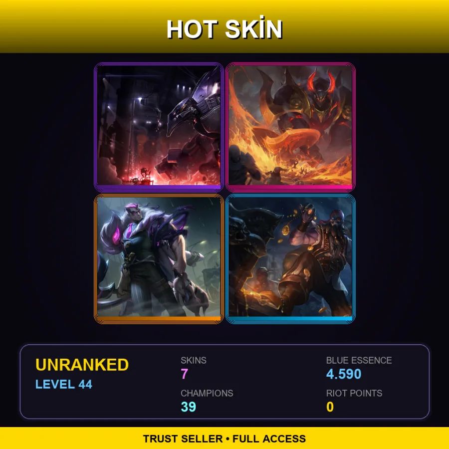 TR | Lv44 | Unranked | 7 Skin | 39 Champ