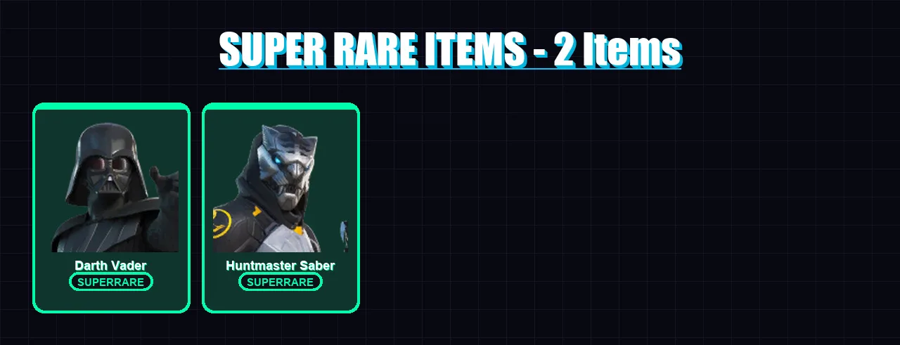 [SWITCH/PC] | Darth Vader | Huntmaster Saber | Snap | Malik | The Imagined | 17 skin | 26 pickaxe | 18 emote | 22 glider | Lv271