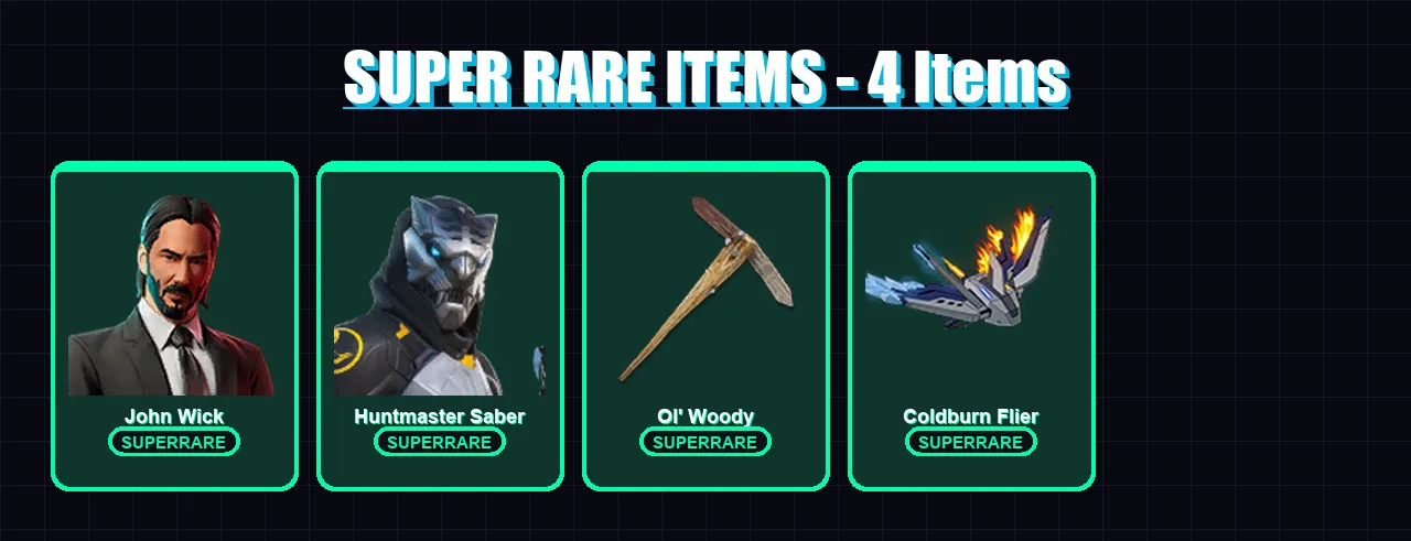 [PS4/PS5/PC] | John Wick | Huntmaster Saber | Peter Griffin | Joltara | Hades | 224 skin | 228 pickaxe | 184 emote | 122 glider | Lv2610