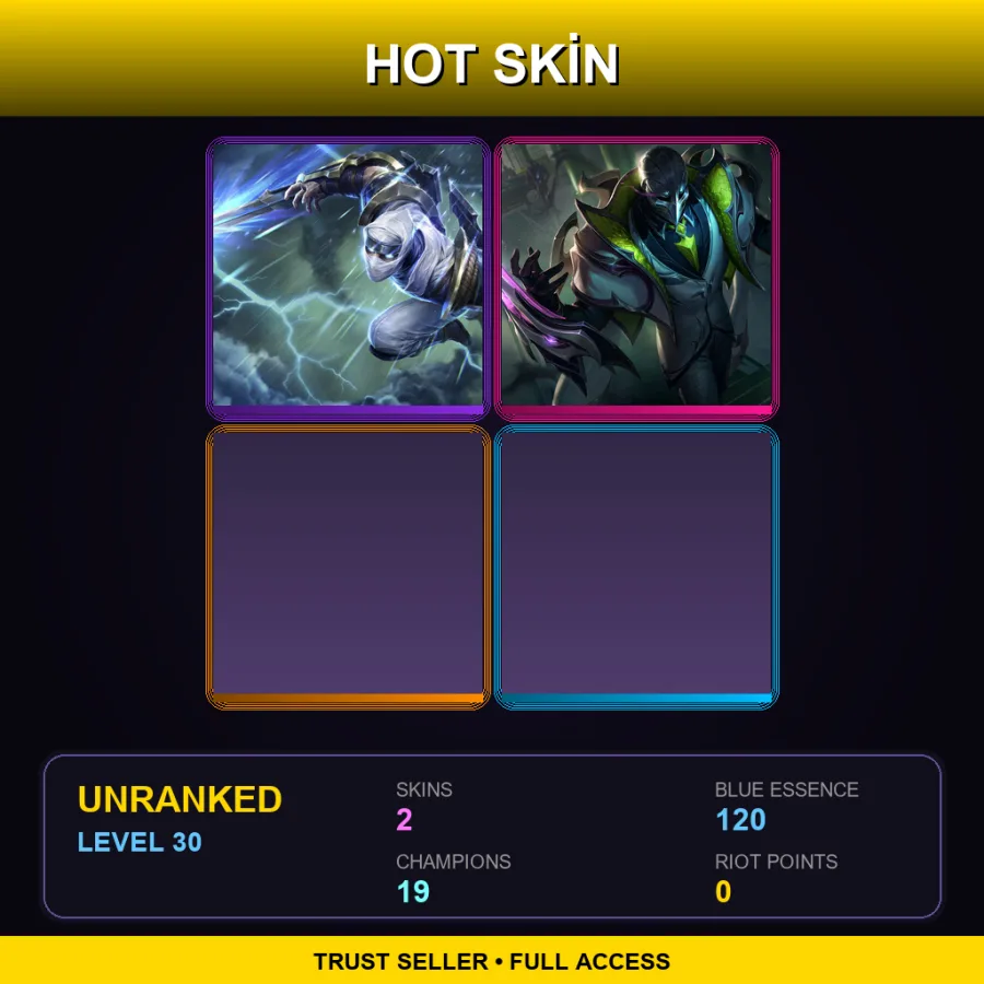 LAS | Lv30 | Unranked | 2 Skin | 19 Champ