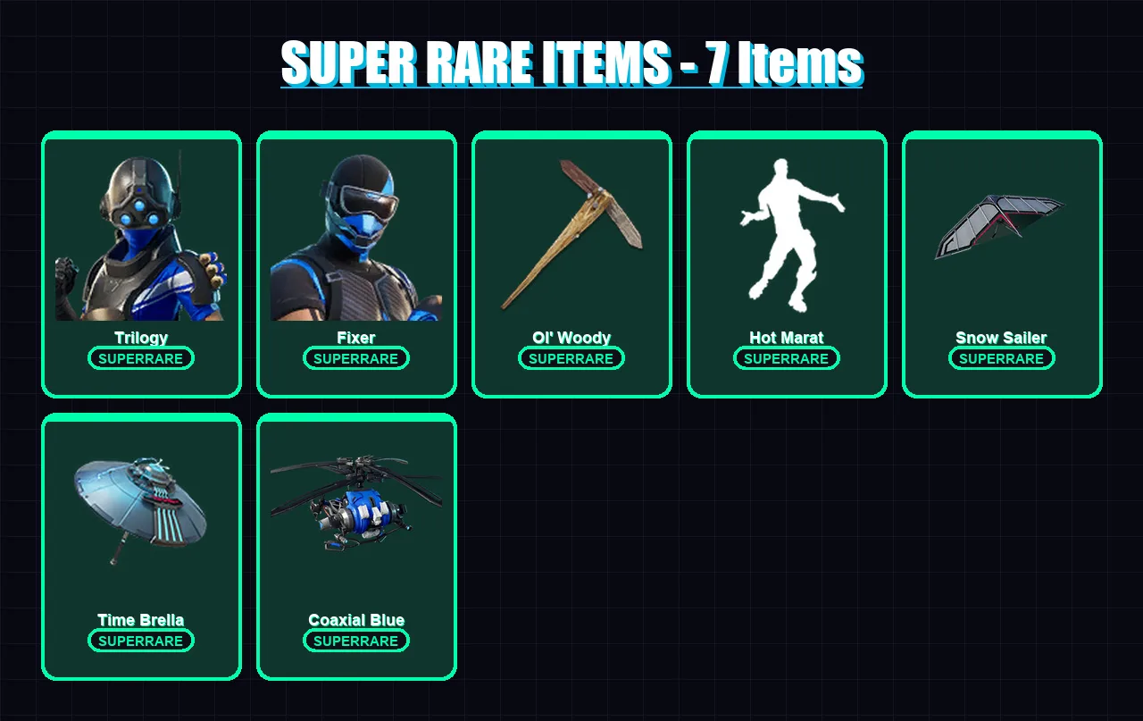 [PC/XBOX] | Trilogy | Fixer | Paradigm (Reality-659) | Deadfire | The Imagined | 31 skin | 44 pickaxe | 28 emote | 38 glider | Lv467