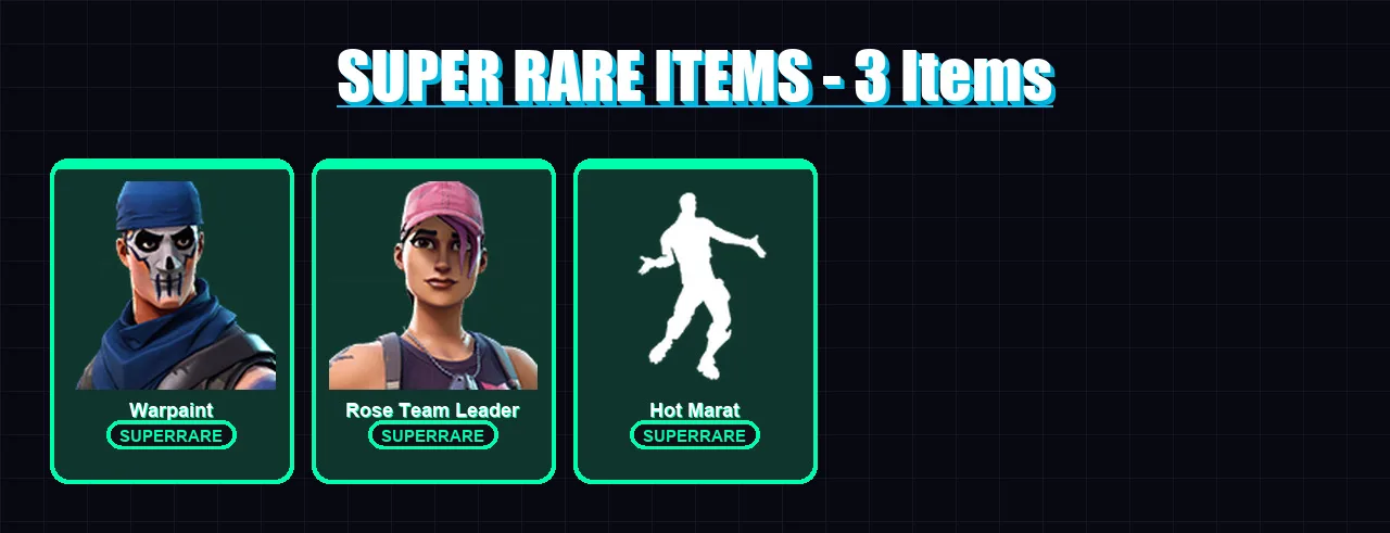 [PC/XBOX/PSN] | Warpaint | Rose Team Leader | Zenith | The Ice King | Ruin | 27 skin | 18 pickaxe | 33 emote | 22 glider | Lv205 — Fortnite account