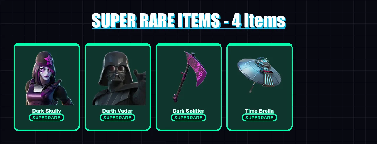 [PC/PSN] | Dark Skully | Darth Vader | Raz | Twyn | Kymera | 236 skin | 309 pickaxe | 208 emote | 227 glider | Lv3517