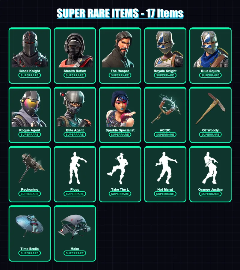 [PC/XBOX/PSN] | Black Knight | Stealth Reflex | Renegade Raider | 151 skin | Lv1741