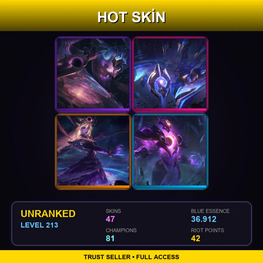 EUW | Lv213 | Unranked | 47 Skin | 81 Champ — Noxus Hunter Anivia