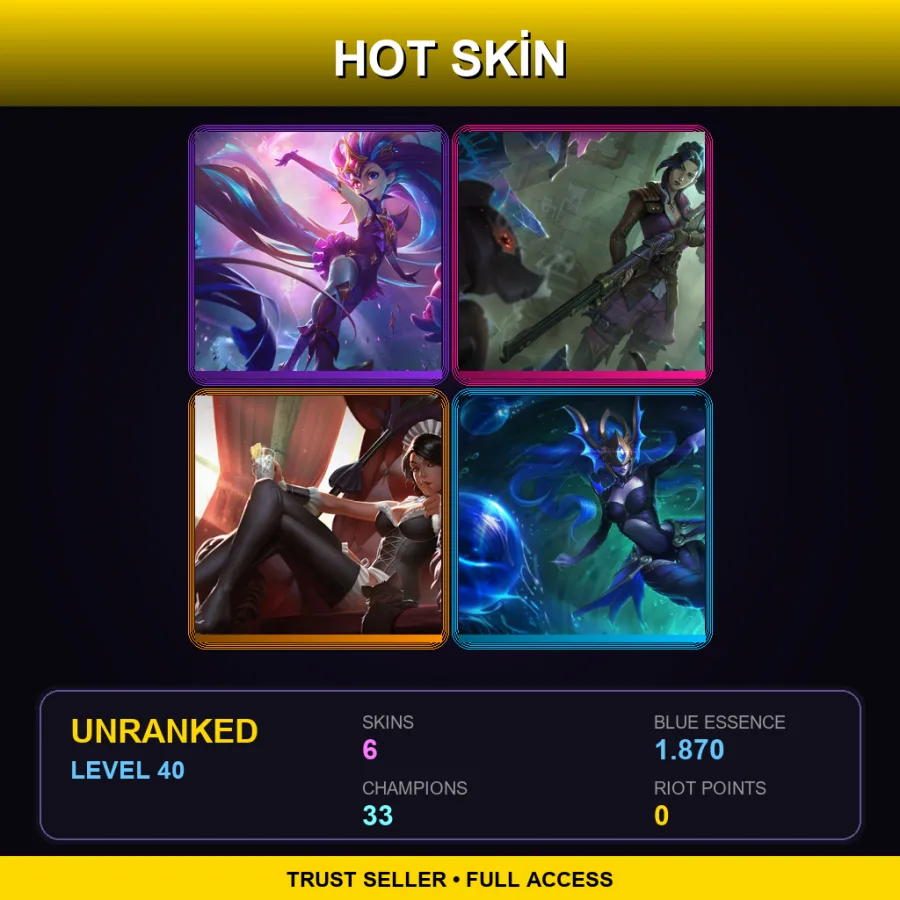LAN | Lv40 | Unranked | 6 Skin | 33 Champ — Atlantean Syndra