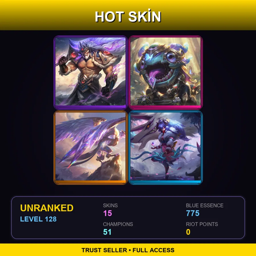 LAS | Lv128 | Unranked | 15 Skin | 51 Champ — Stinger Akali