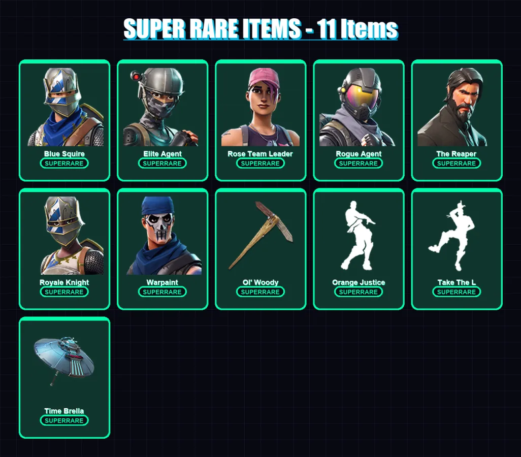 [PC/PSN] | Blue Squire | Elite Agent | Rose Team Leader | Rogue Agent | The Reaper | 35 skin | 31 pickaxe | 49 emote | 33 glider | Lv385