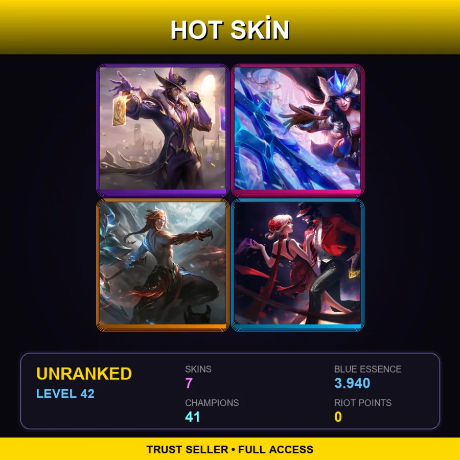 NA | Lv42 | Unranked | 7 Skin | 41 Champ