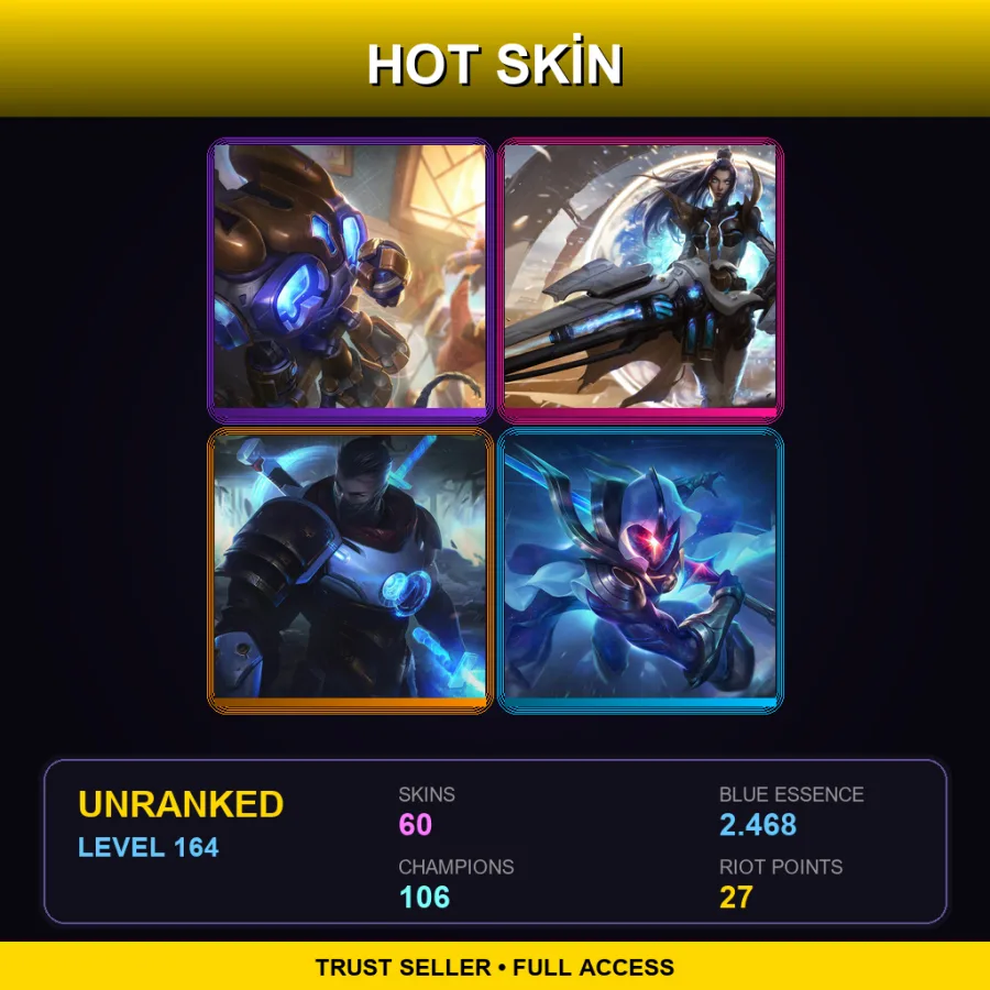 SG | Lv164 | Unranked | 60 Skin | 106 Champ — Firecracker Teemo