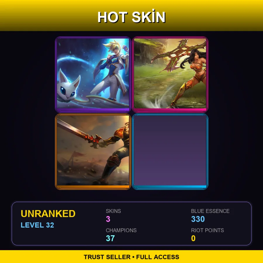 LAN | Lv32 | Unranked | 3 Skin | 37 Champ