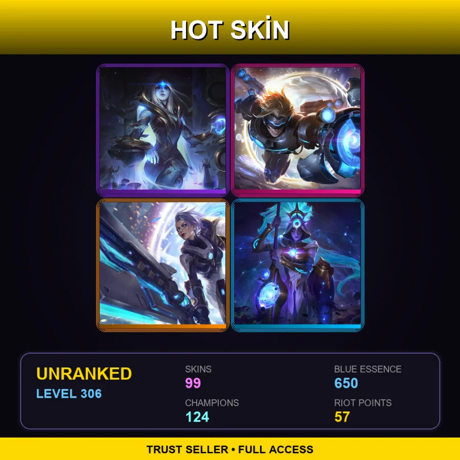 JP | Lv306 | Unranked | 99 Skin | 124 Champ
