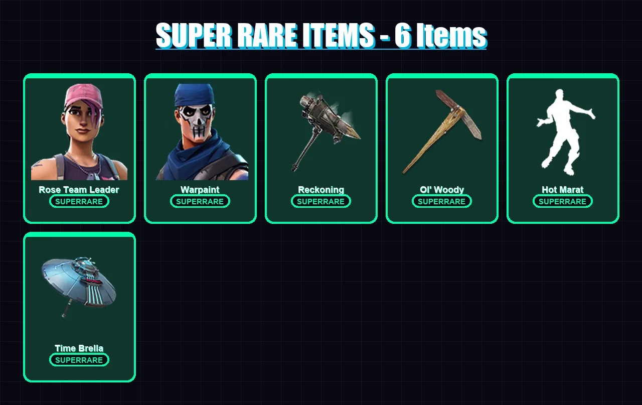[PC/XBOX] | Rose Team Leader | Warpaint | The Foundation | Spectra Knight | Kado Thorne | 88 skin | 101 pickaxe | 89 emote | 84 glider | Lv1372