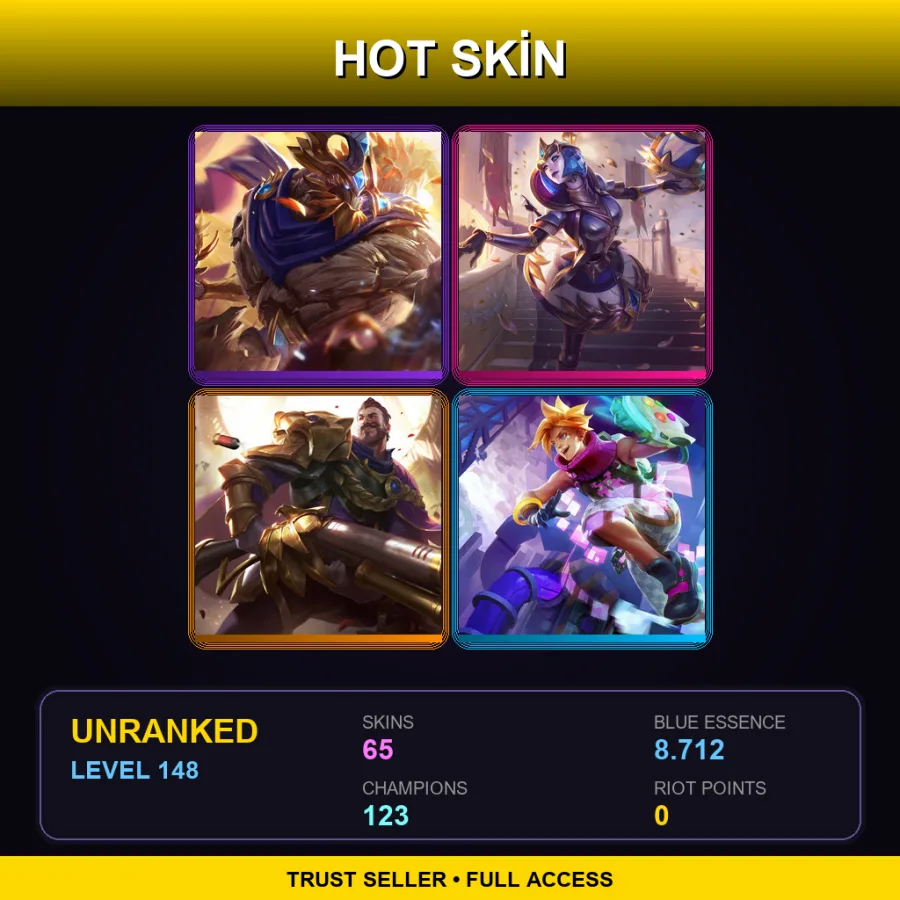 SG | Victorious Maokai | Victorious Orianna | Victorious Graves | Arcade Ezreal | 65 Skin | 123 Champ | Lv148