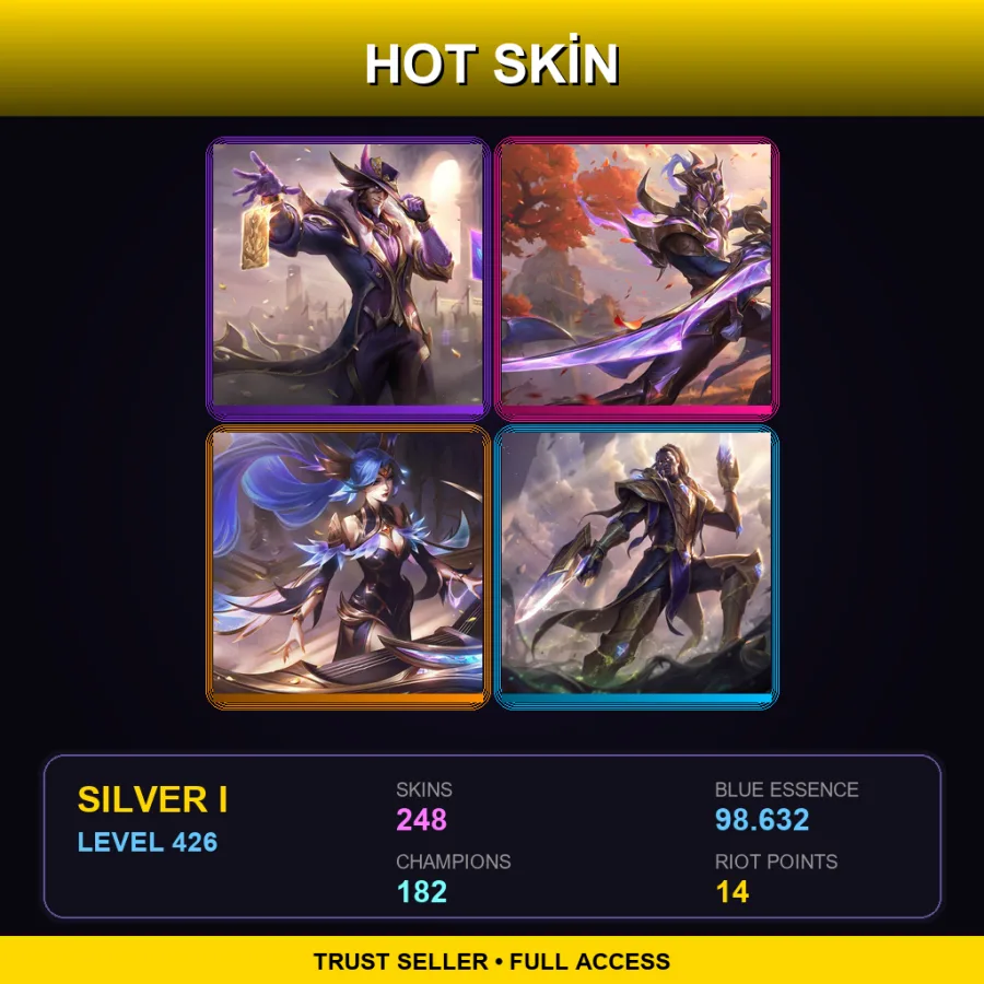 TR | Lv426 | Silver I | 248 Skin | 182 Champ