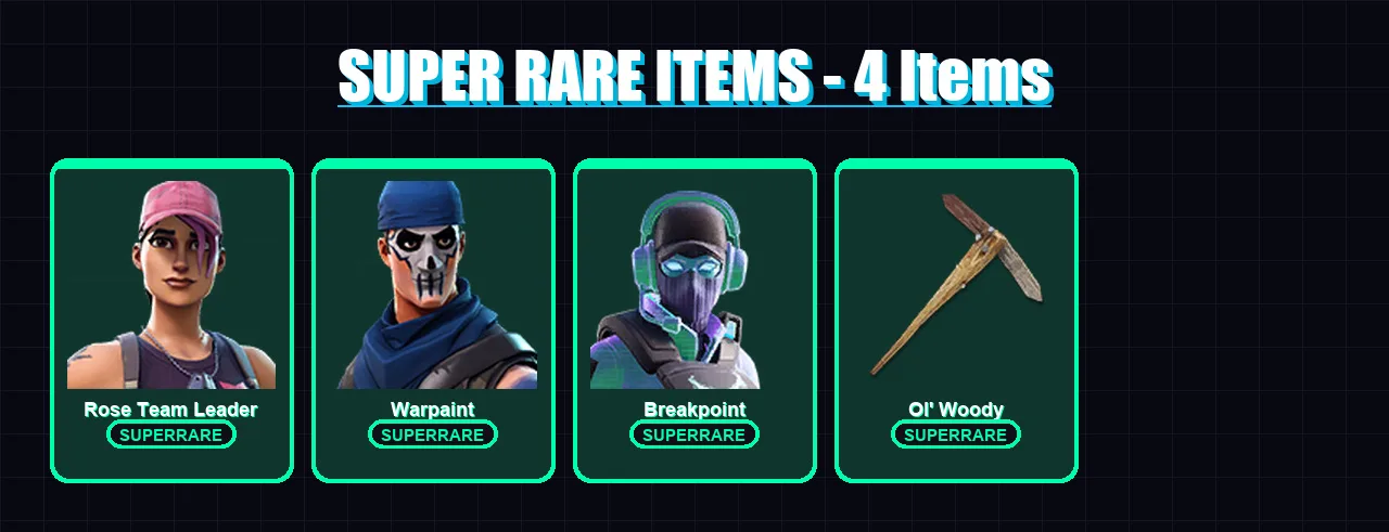 [PC] | Rose Team Leader | Warpaint | Breakpoint | Gear Specialist Maya | Joey | 40 skin | 57 pickaxe | 54 emote | 58 glider | Lv864
