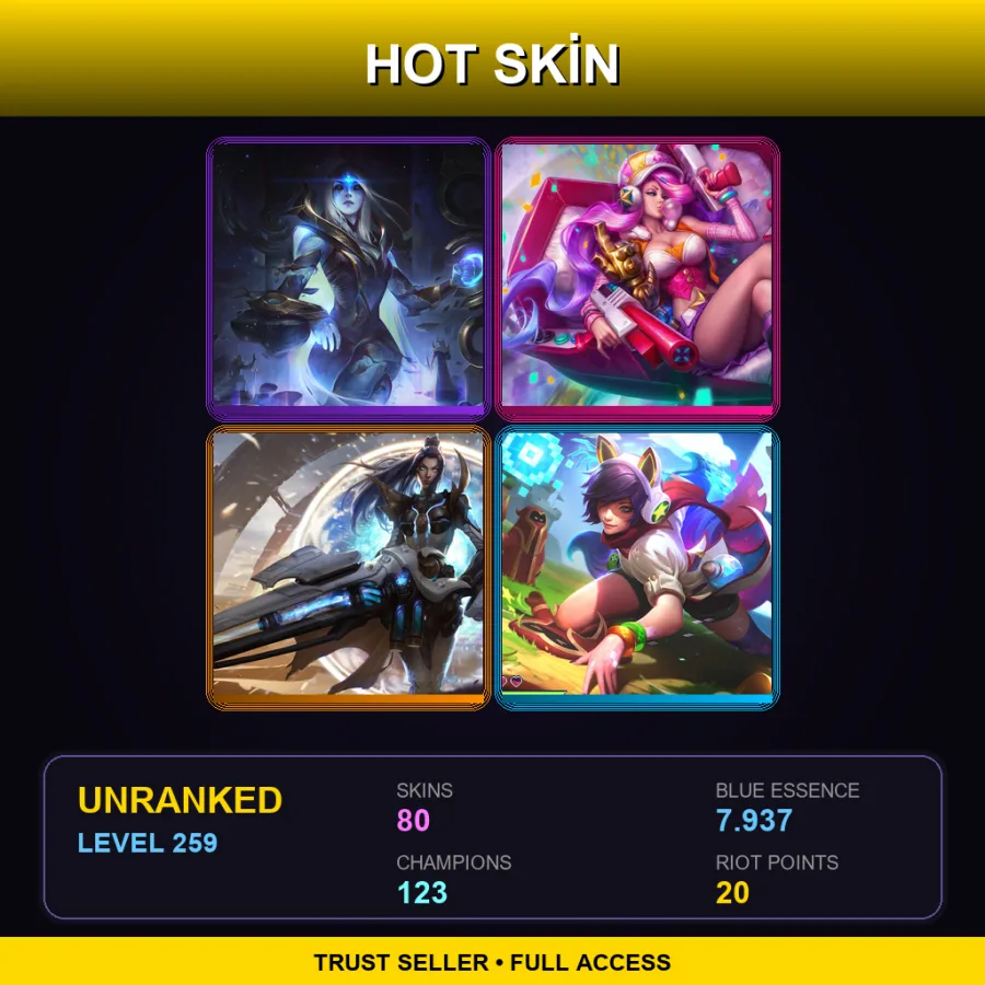ME | Lv259 | Unranked | 80 Skin | 123 Champ
