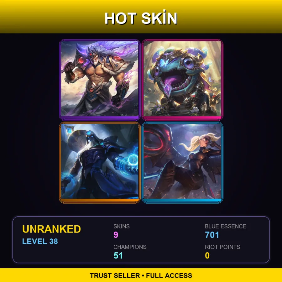 VN | Lv38 | Unranked | 9 Skin | 51 Champ