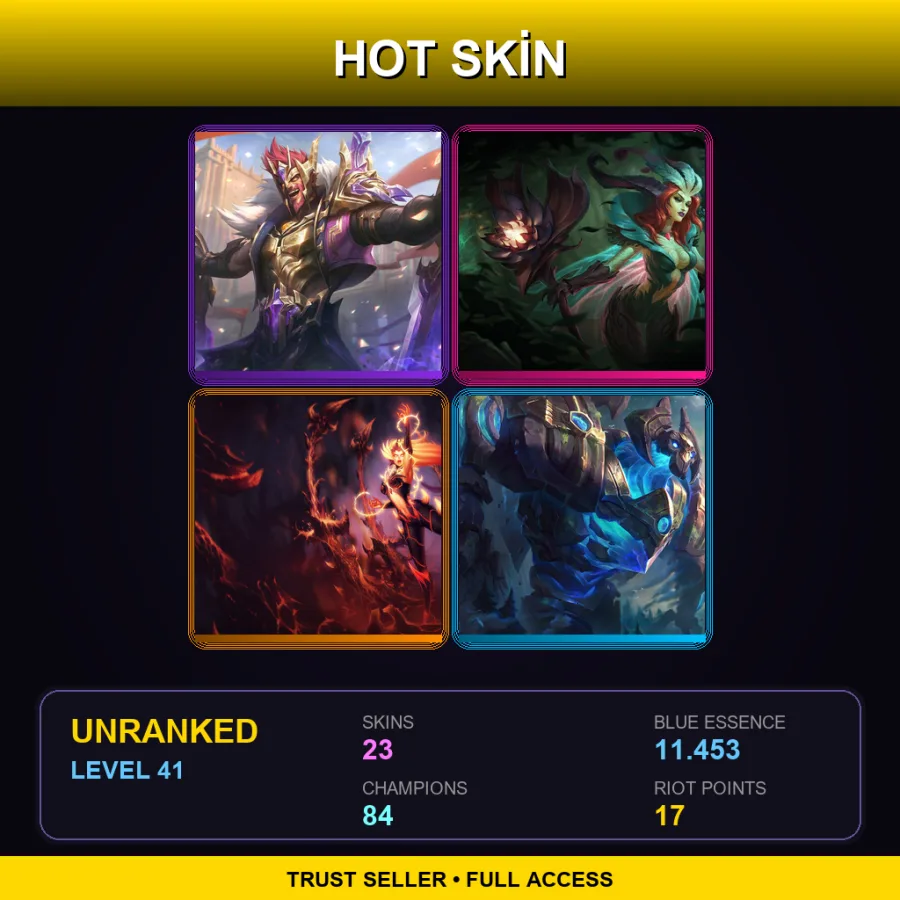LAN | Lv41 | Unranked | 23 Skin | 84 Champ — Wildfire Zyra