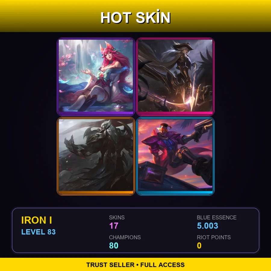 LAS | Lv83 | Iron I | 17 Skin | 80 Champ